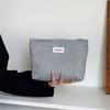 Bubble Gauze Makeup Bag Women Handbag Large Capacity Cosmetic Bag Toiletry Bag Embroidered Striped Makeup Pouch Travel Organizer