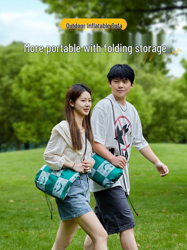 Portable Foldable Inflatable Sofa for Camping and Music Festivals - Quick Inflate In One Minute