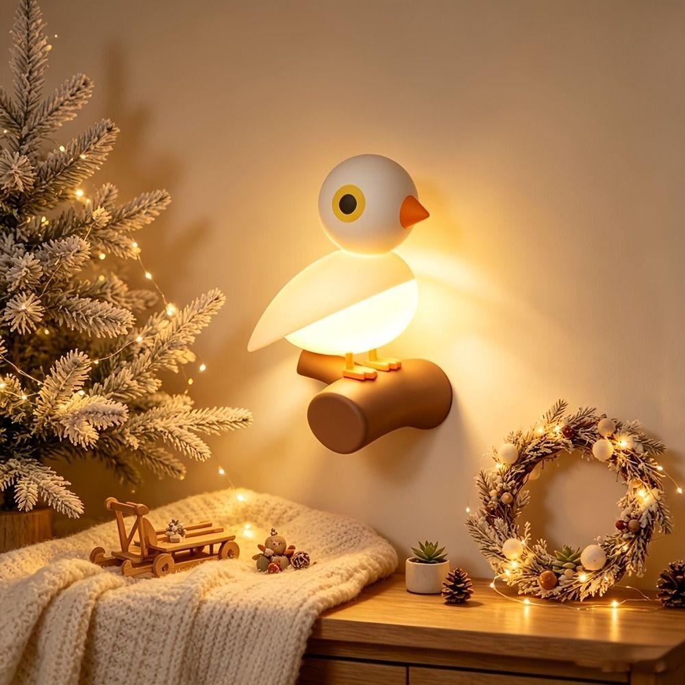Dimmable Magnetic Night Light Portable Mini LED Bird Lamp Motion Sensor Night Light Living Room