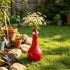 Colorful Dot Rooster Shape Flower Vases, 2 Piece Funny Resin Long Neck Chicken Sculpture For Living Room Office Decoration