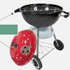 Barbecue with Lid, Porcelain-enamelled Steel Grates And Wheels, Ideal for Outdoor Cooking in The