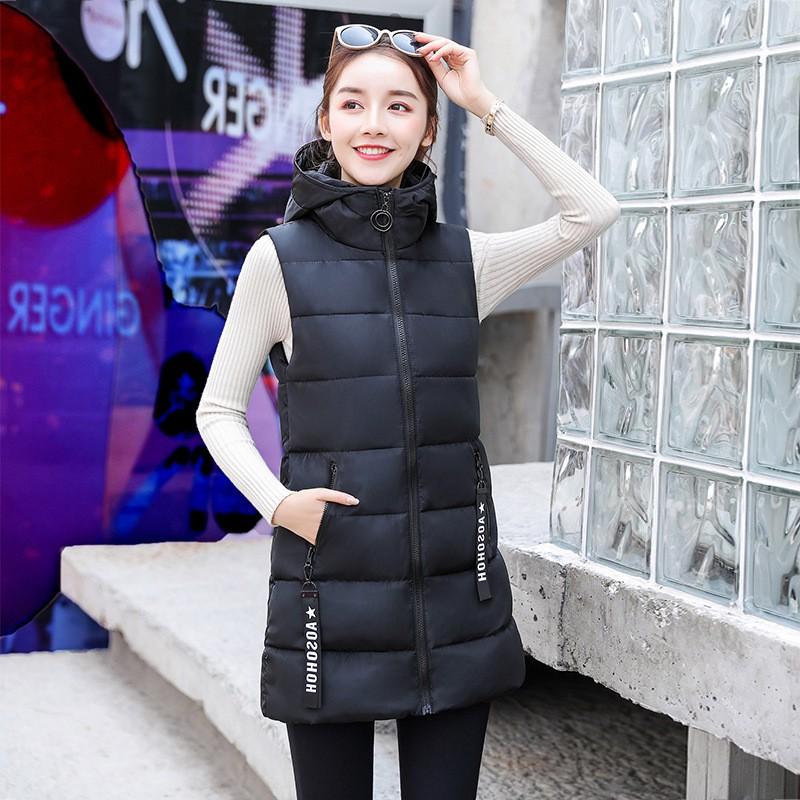Gilet Imbottito Caldo da Donna Cappotto Senza Maniche di Media Lunghezza Chic Casual da Ufficio Capospalla Invernale