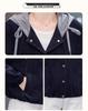 Stylish 2026 Spring Denim Jacket for Middle-Aged & Elderly Women - Casual Hooded Outerwear