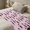 Lightweight Flannel Blanket, Cute Cat Pattern, Soft Skin-Friendly Warm Throw - Portable for Home & Car, Ideal for Halloween, Christmas
