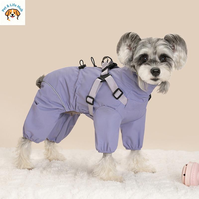 Full Coverage 4-Legged Dog Raincoat Windproof Waterproof Pet Rain Jacket All-Inclusive Outdoor Dog Coat