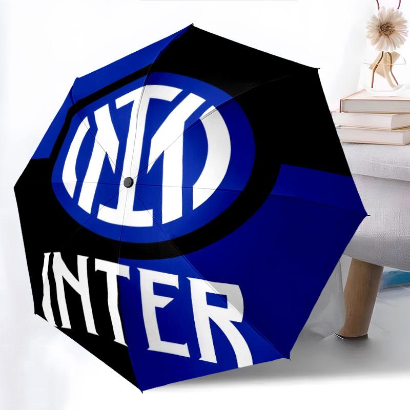 Inter Milan, Automatic Folding Umbrella, Portable and Foldable Design, 8 Ribs, a Christmas or Birthday Gift.