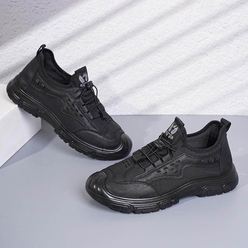 New men's sandals summer breathable mesh beach shoes outdoor sports and leisure hiking shoes men's hollow travel shoes