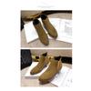 Large Size Pointed Head Thick with Martin Boots Female 2025 New A Foot Stirrup Suede Low Heel Short Boots