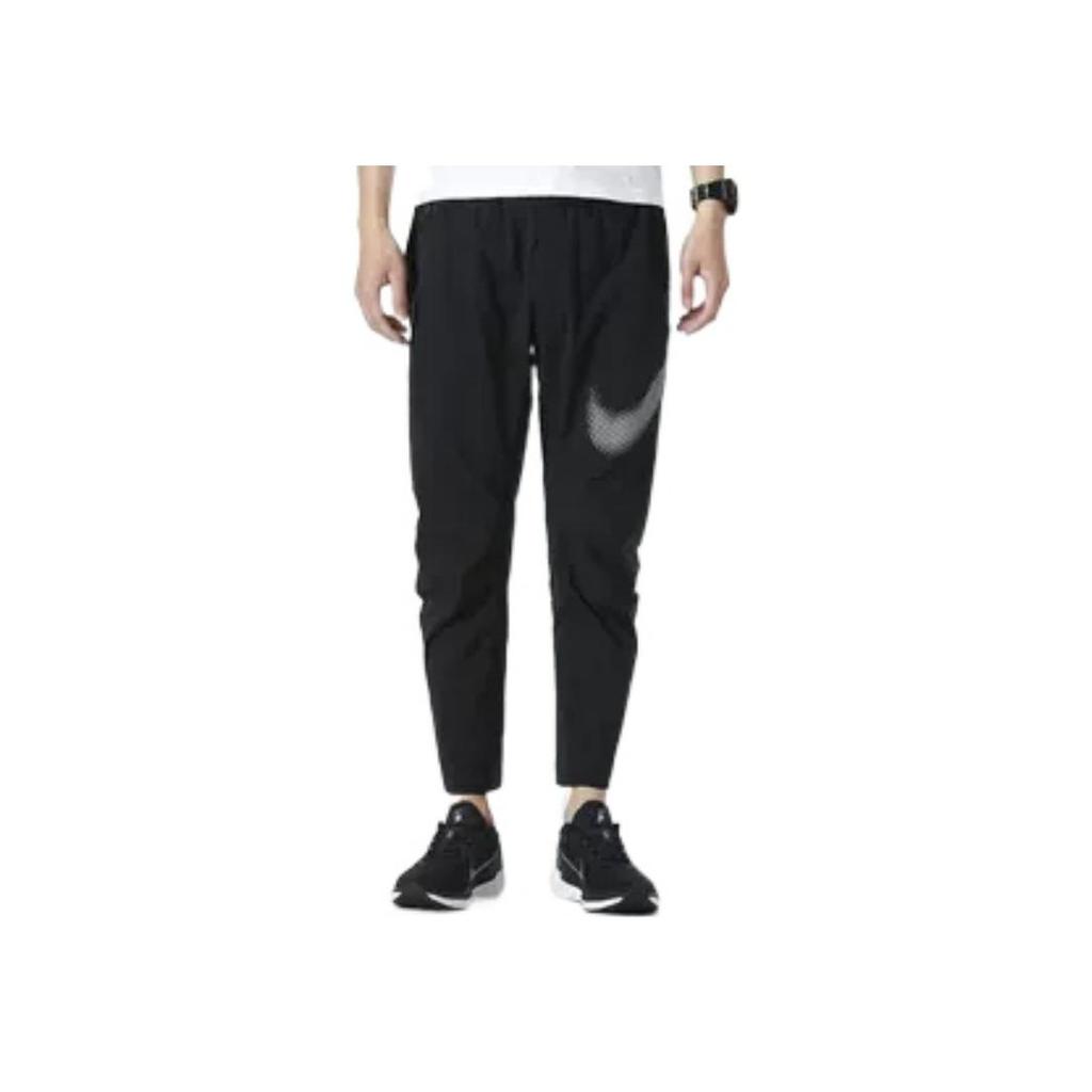 Nike Large Logo Woven Sports Pants Spring Season Men Bottoms Black DZ3029-010