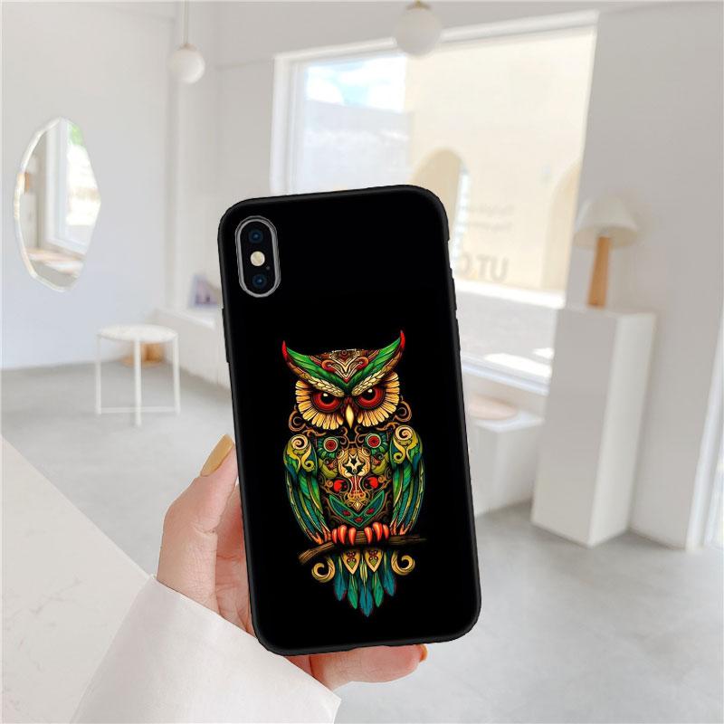 PP15 Cartoon Owl Soft Shell Phone Case for OPPO A3 Pro A72 A74 A76 A77 A77S A78 A79 A94 A95 A18 A40M A58