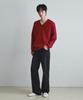 Wednesday Oasis Washable Double Layered V-Neck Knit_Red(Wc26Kn34)
