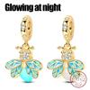 Gilded Elegant 925 Silver Leopard Butterfly Firefly Charms Beads Fit Bracelet DIY Wedding Party Fine Jewelry Gift
