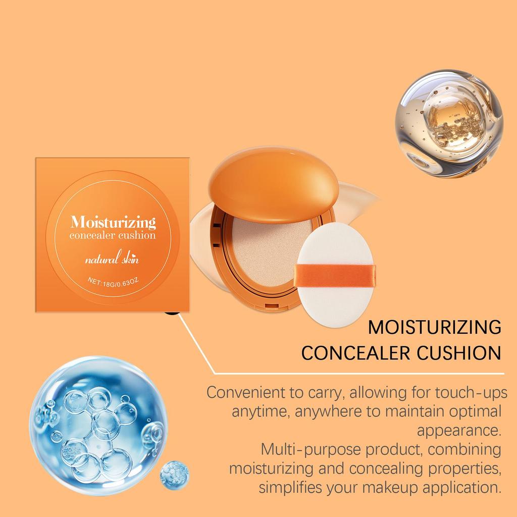 Natural Tone-Up Moisturizing Cushion Foundation: Transparent, Adherent, Velvet Touch Makeup Base