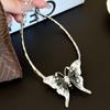 Sweet & Spicy Butterfly Clavicle Necklace - Chic Inlaid Design, Women's Fashion Ins Style