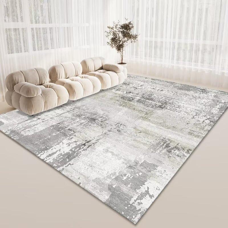 Wind Living Room Coffee Table Carpet, Room Bedroom Crystal Velvet Floor Mat, Home Dirt-Resistant Large Area Full Floor Mat