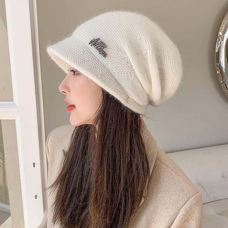 Hat Women's Winter Fashion Autumn and Winter Thermal Hat Knitted Wool Hat