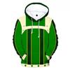 My Hero Academia Midoriya Izuku All Might Costume Cosplay Uniforme Scolastico Boku No Hero Academia Stampa 3D Felpe con Cappuccio Felpe da Uomo