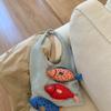 Crochet Weave Knitted Bag Cotton Beach Bag Trendy Fish Shoulder Bag  Tote Bag