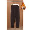 Fashionable High Waist Fleece-Lined Knit Pants - Autumn Winter Casual Chic