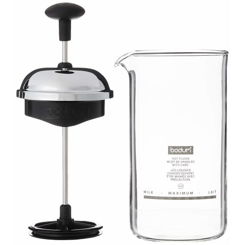 BODUM CHAMBORD Milk Frother, 80ml, Silver, for Coffee, Cappuccino, and Latte. Authentic, 1963-01.