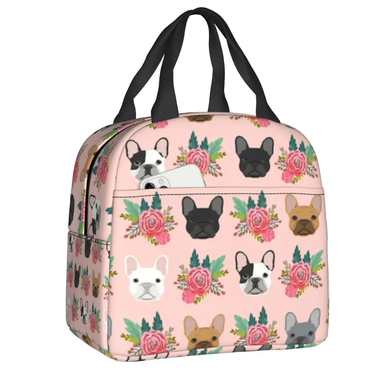 

Французский бульдог термосумка для обеда для женщин герметичная французская собака любительница холодильника термосумка для обеда офис работа школа 22x20x13CM белый