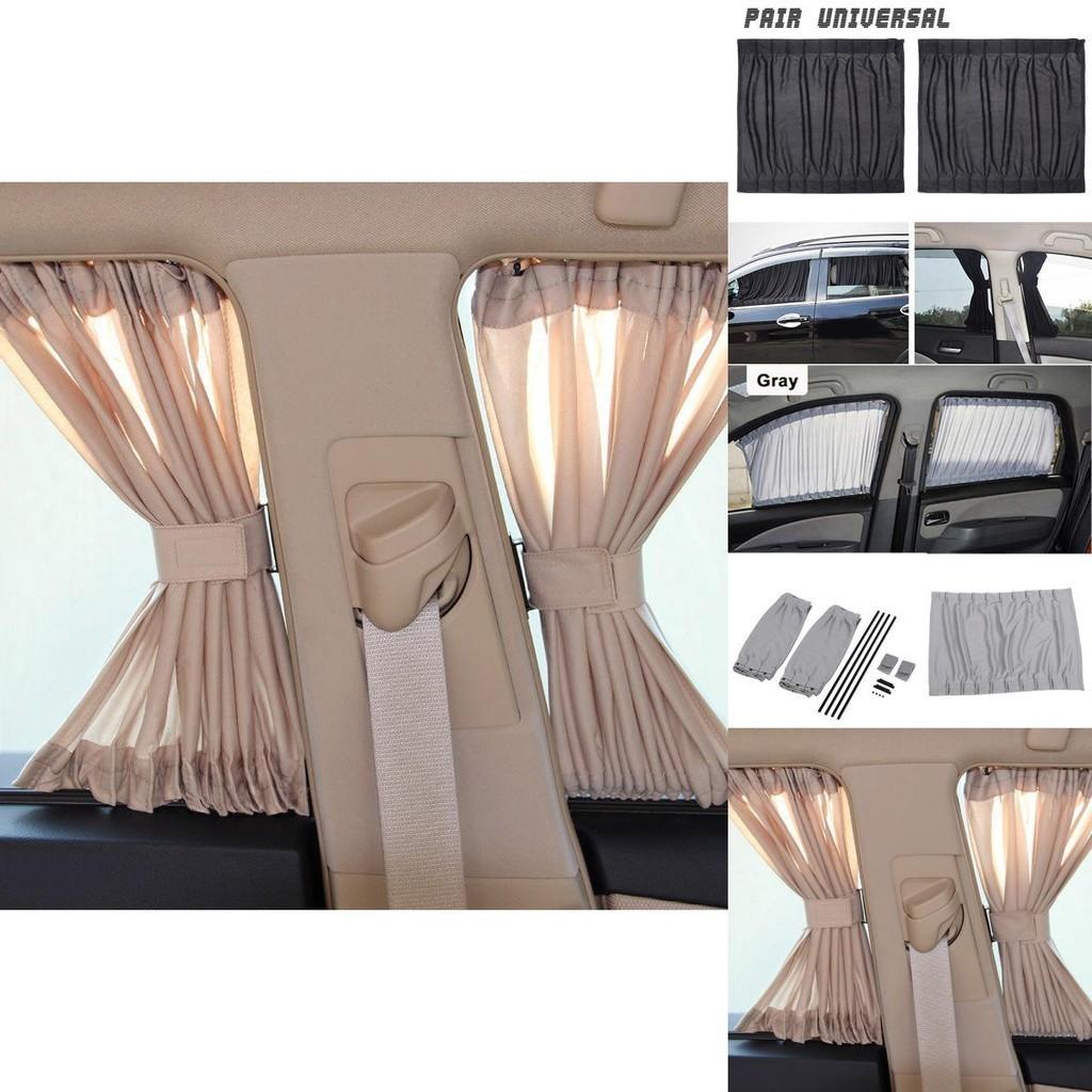 Luxuriöses beiges VIP-Auto Van SUV Fenster Vorhang-Set für verbesserten UV-Schutz