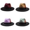 Fedora Hat For Men Women With Gradient Color Wool Felt Sun Protection Outdoor Fashion Accessory