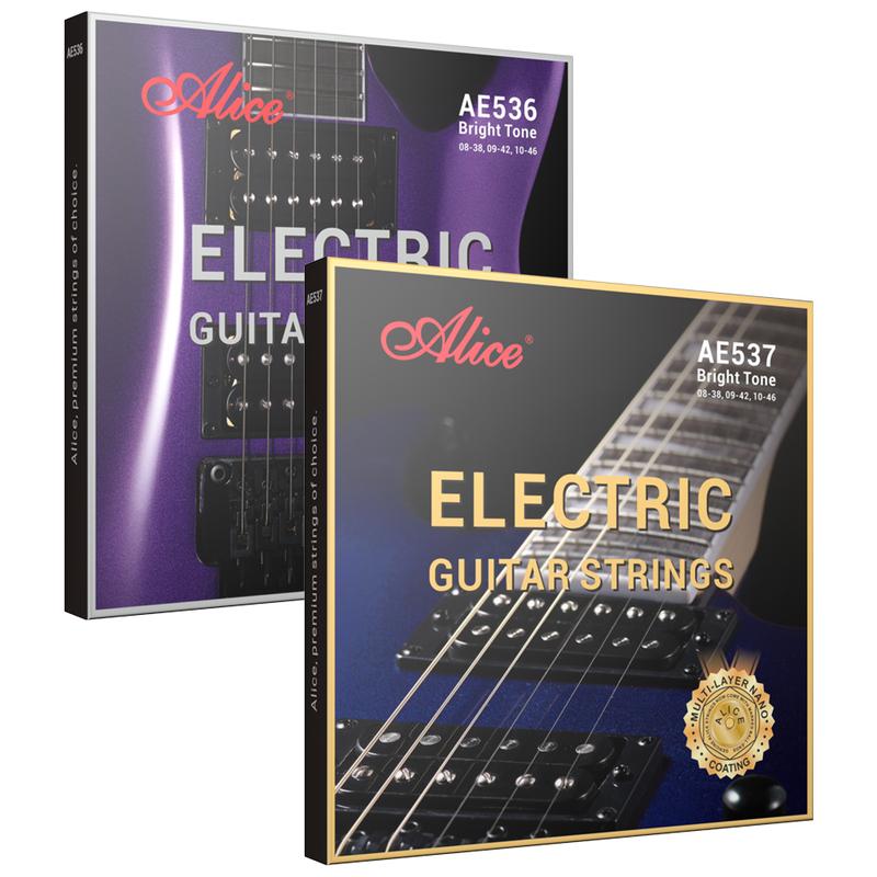 Alice Professional Strings Series AE536 AE537 Electric Guitar Strings Set Hexagonal Core Multipolymer Anti-Rust Coating