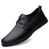 Fashion Genuine Leather Men Business Shoes Fashion Men's Oxford Shoes Lace-Up Male Breathable Casual Shoes Spring Summer  Flats Sneakers