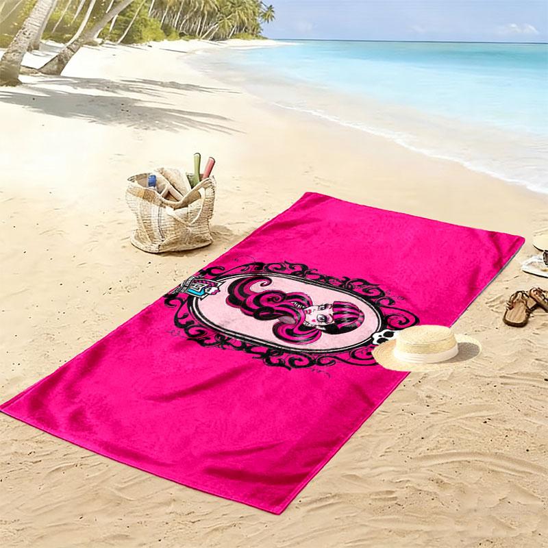 Ula Cartoon Print Beach Towel, Large Soft Quick Dry Towel for Beach Camping Swimming
