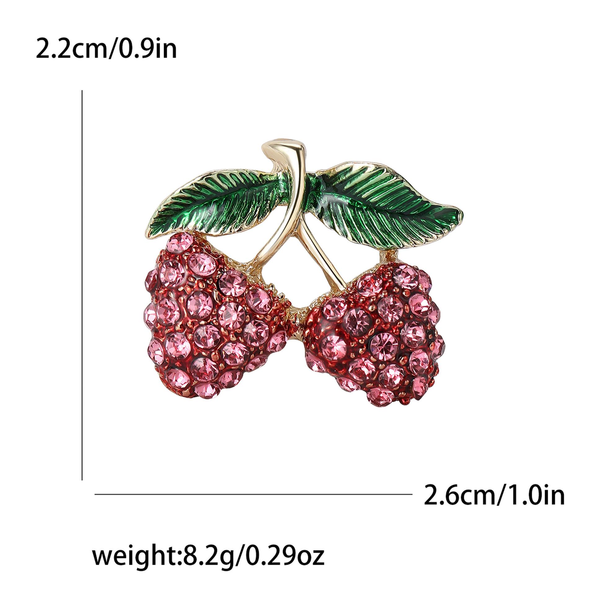 

Летняя креативная мода сплав стразы клубника брошь милый свежий женский костюм кардиган корсаж аксессуары булавка