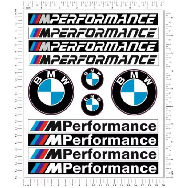 BMW M Performance CAR Motorrad Aufkleber Set Laminierte Abziehbilder Emblem