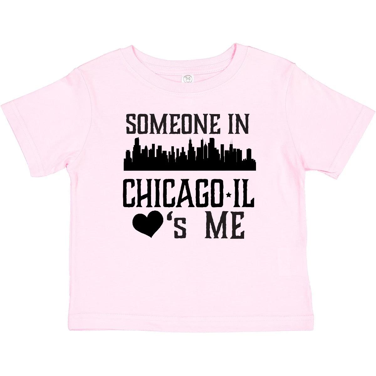 Inktastic Chicago Illinois Someone Loves Me Skyline Baby T-Shirt Childs Trip 120