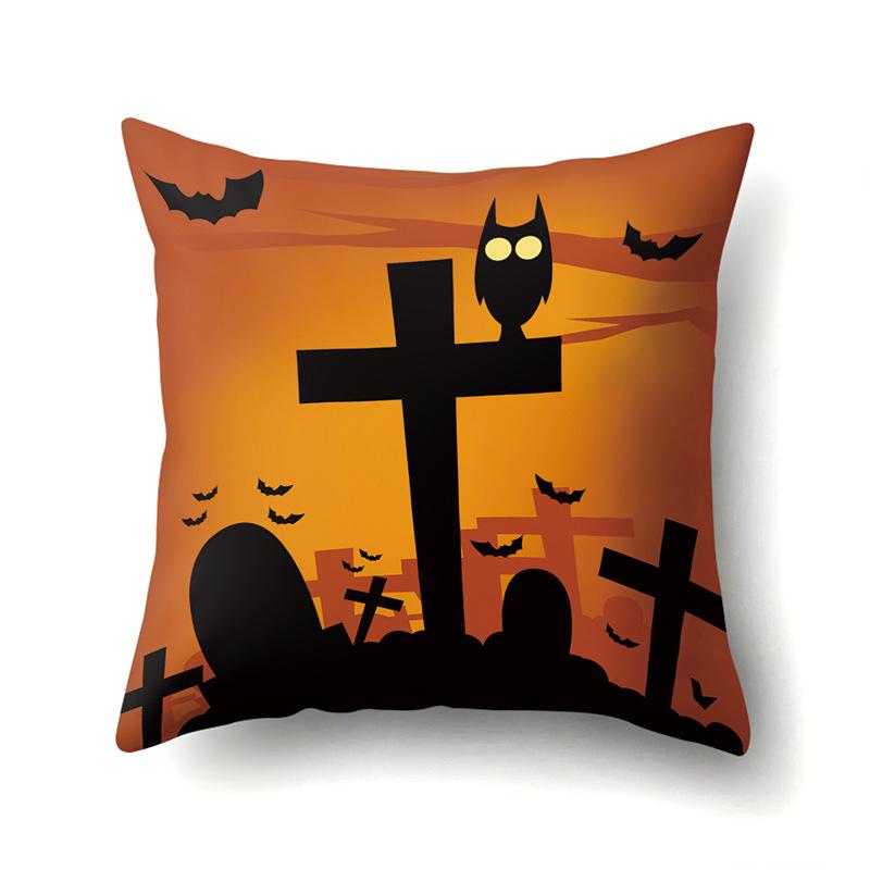 Halloween Pillowcase Car Waist Pillow Pumpkin Sofa Cushion Cover Office Home Living Room Pillowcase
