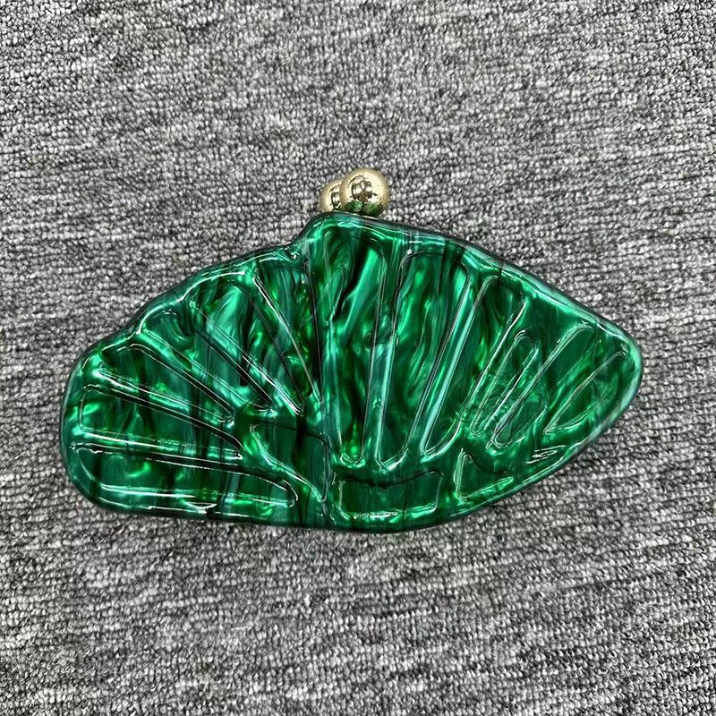 Women's Luxury Crossbody Bag Shell Fan-shaped Acrylic Fashion Wedding Evening Bag Clutch Shell Purse Clutch Shoulder Pearl Bag