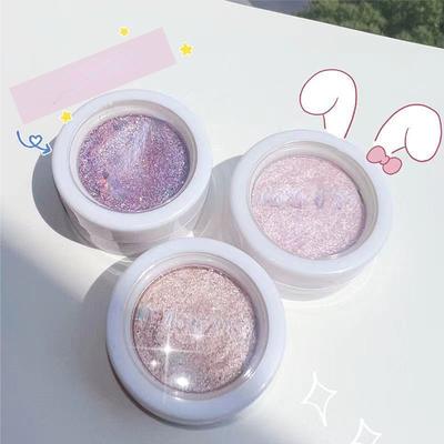 3 kleuren Diamond Eyeshadow Palette Aardappeltextuur Parelmoer Glitter Monochrome Highlighter Fleuren Glanzende Ogen Make-up Cosmetica