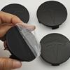 Autosticker Tesla 4 stuks 56mm Mat Zwart Auto Wielnaafdop Embleem Originele Velgen Naafdop Logo Voor Tesla Model 3 Y X S Auto A