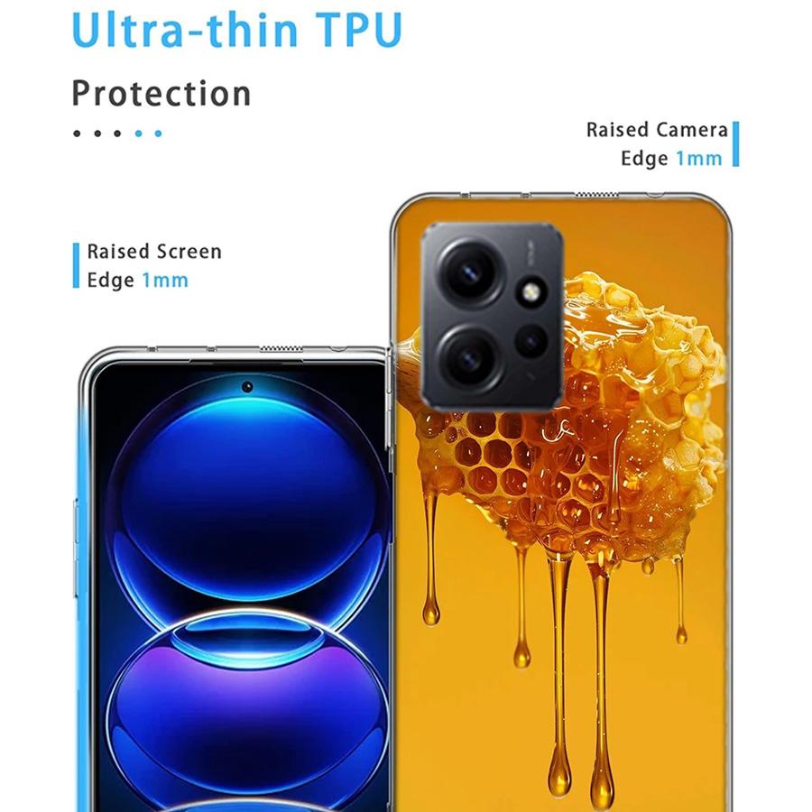 Golden Honey Dripping From Honeycomb Phone Case For Redmi Note 14 15 Pro 5G 13 12 Pro Plus 11 11T 11E 11S 10 Pro 10S 9 9S Cover