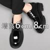Height-increasing platform leather shoes men's 8cm autumn new business dress shoes real cowhide glossy invisible inner height-increasing wedding shoes