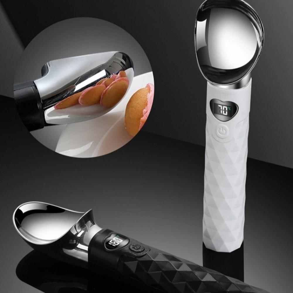 LED Display Electric Heated Ice Cream Scoop Waterproof Ice Cream Dipper Kitchen Gadget