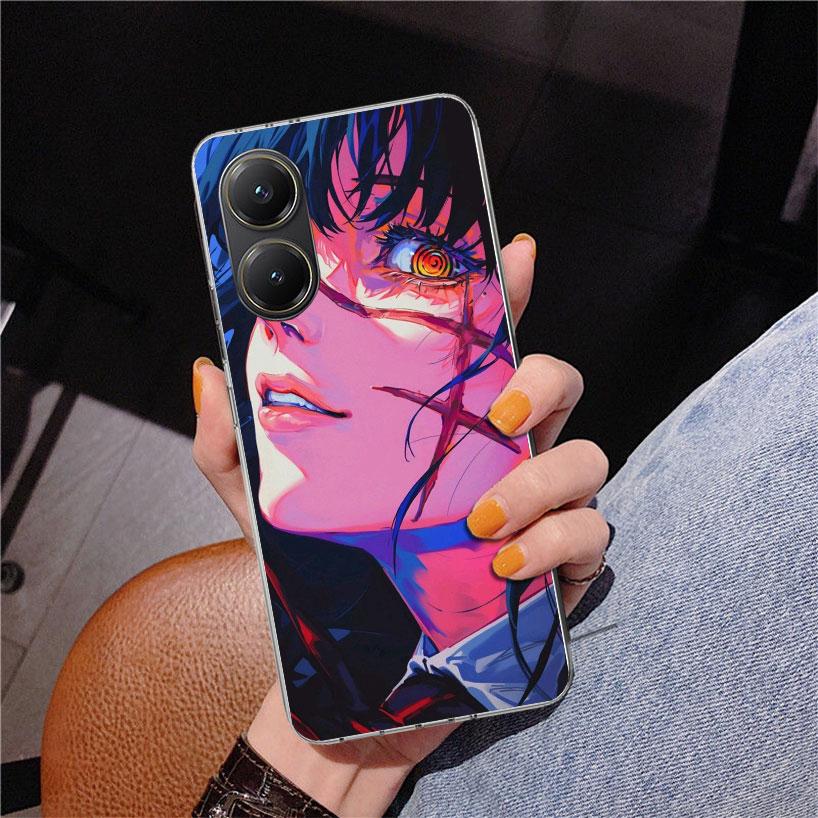 C-Chainsaw Mans Yoru War Devil Phone Case For Xiaomi Poco X7 X6 X5 Pro F7 Ultra Redmi 15C 15 13C 13 12C 12 10 10A 10C 9 9A 9C 9T