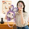 Baby Rabbit Three Plush Toy Shoulder Bag With Adjustable Strap Zipper Design