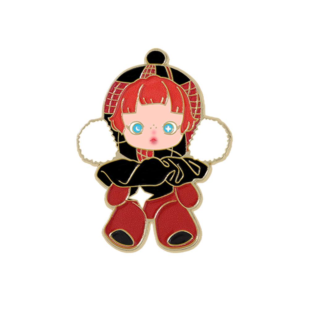 Cartoon Animation DIMOO Series Metal Badge Cute Baby Set POP MART Brooch Cute Clothes Decoration