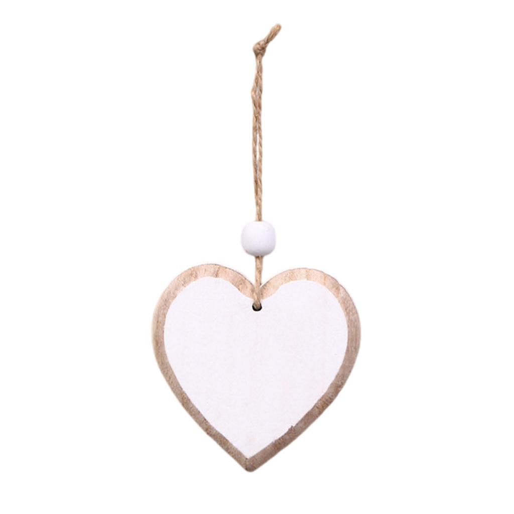Wooden Heart Shaped Pendant for Indoor and Outdoor Decoration Room Hanging Ornament Handmade Wall Art Accessories
