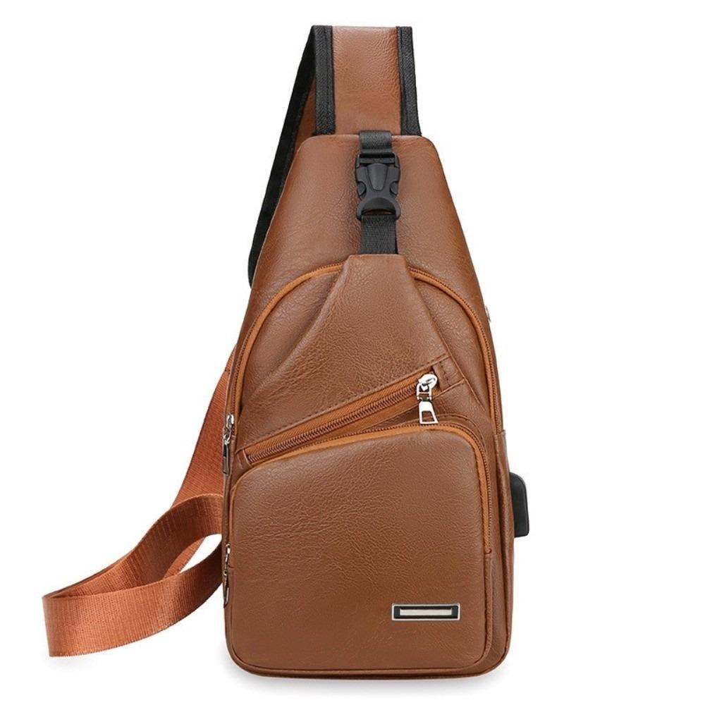 USB Charging Men Chest Bag Multifunctional Single Shoulder Bag Travel Use