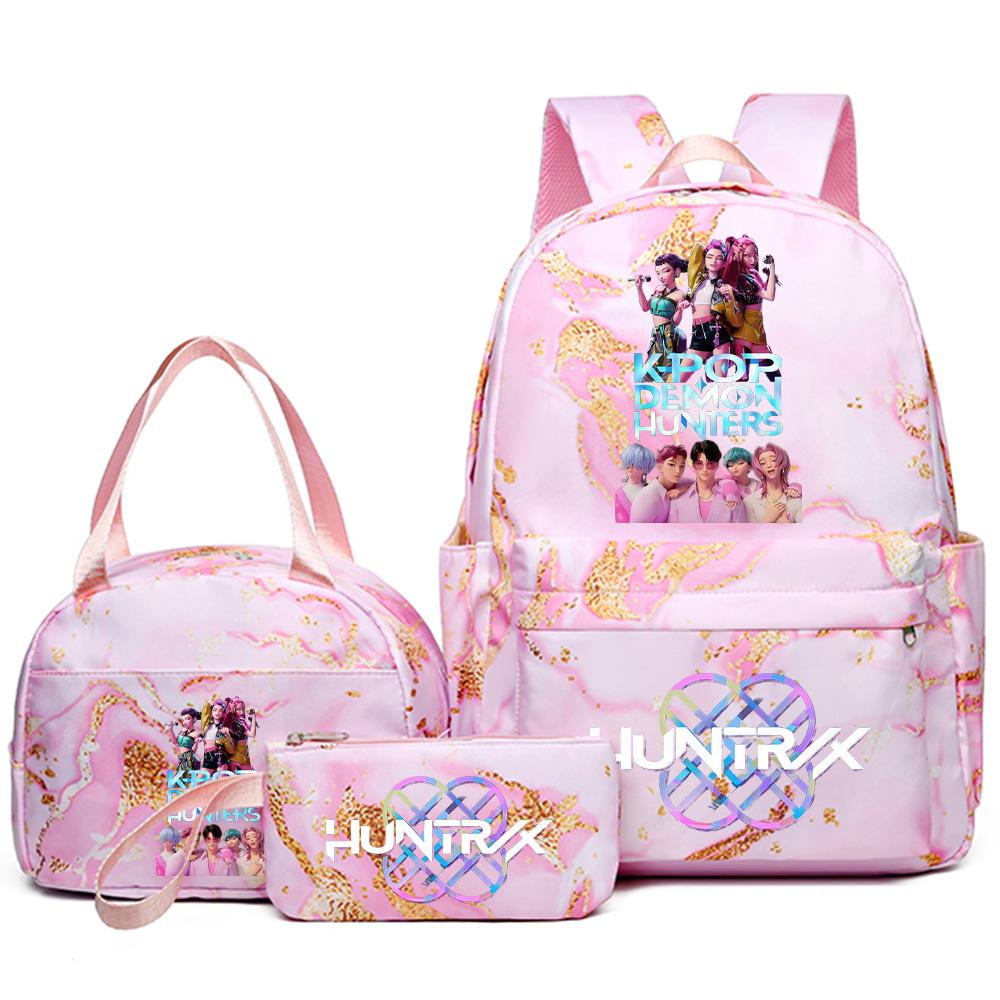 

3 шт./набір Аніме Мультфільм K-pop Друкований Рюкзак з Сумкою Пеналом для Підлітка Студента Дівчинки Хлопчика Книжковий Рюкзак Шкільний Рюкзак Жіноча Велика Місткість Дорожня Сумка