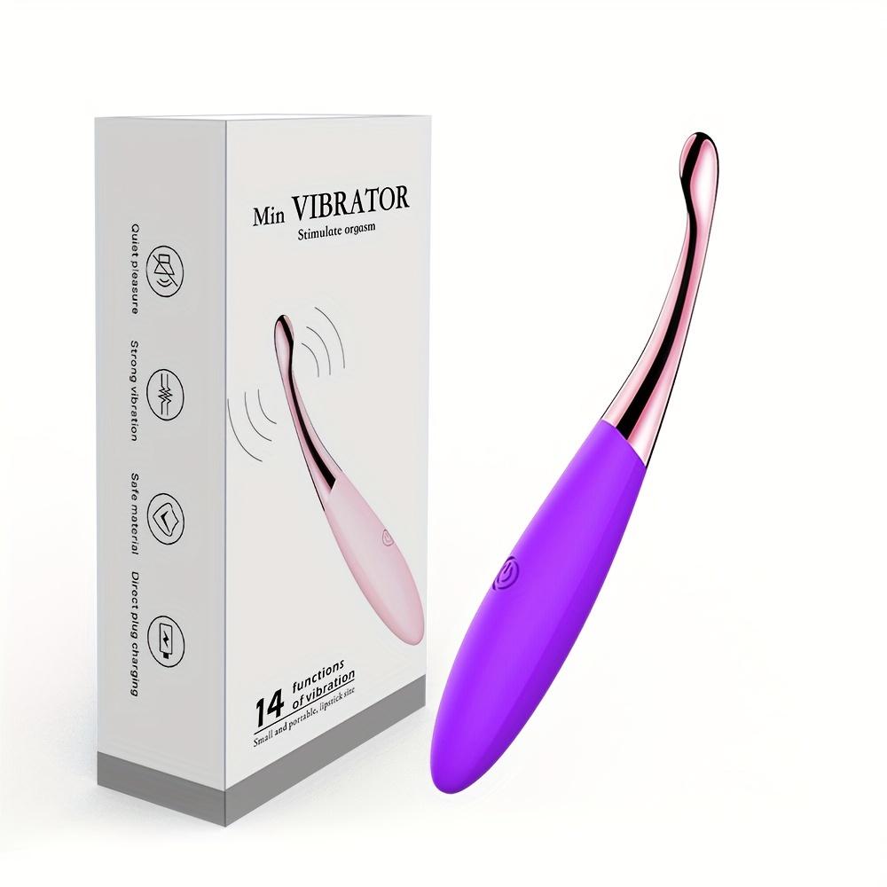 14 Frequency Female Masturbation Point Pen Vibrator,Portable Handheld G-Spot Breast Massage Stimulator with Multiple Speeds and Patterns