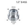 Water Faucet Coupler 1/2 To M16 M18 M20 M22 M24 M28 Thread Connector Conversion Repair Tap Adapter For Bubbler Kitchen Bathroom