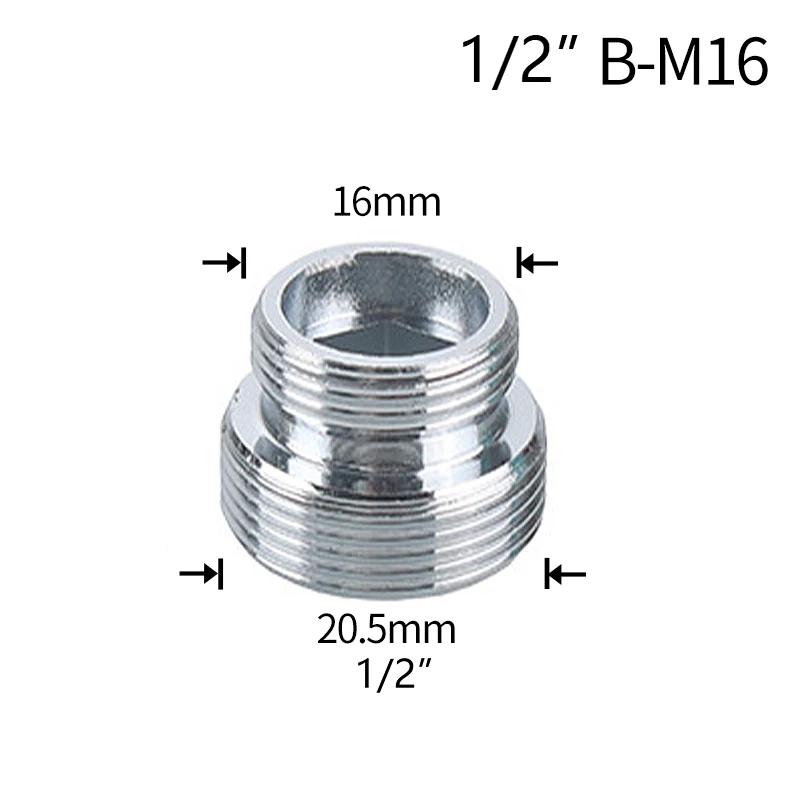 Water Faucet Coupler 1/2 To M16 M18 M20 M22 M24 M28 Thread Connector Conversion Repair Tap Adapter For Bubbler Kitchen Bathroom