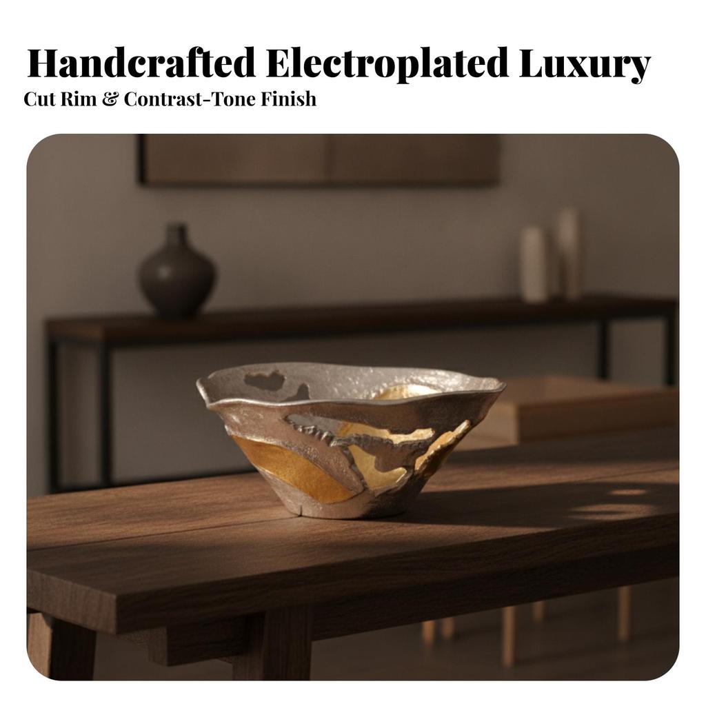 Aluminum Decorative Bowl Ornamental for Entryway Decor